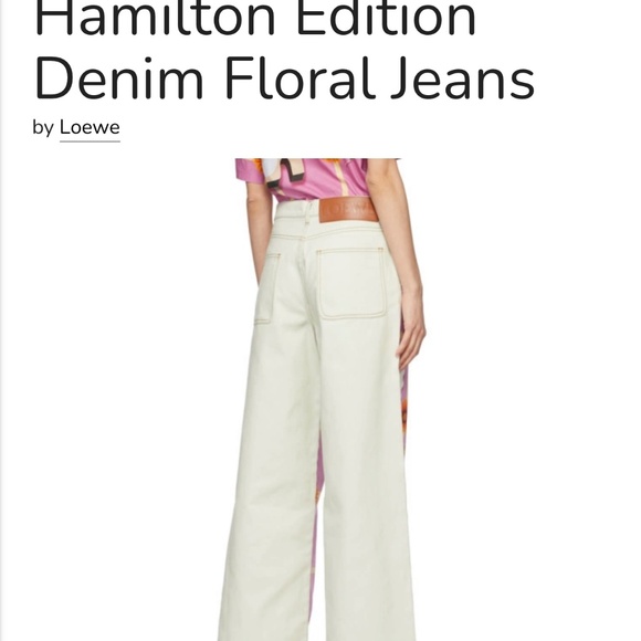 Loewe Anthea Hamilton Printed hi-rise wide leg Denim Pants Size 42 - Picture 3 of 14